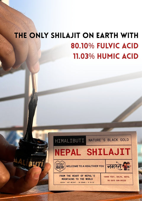 Himalibuti Nepal Shilajit resin with 80.10% Fulvic Acid lab-tested by Eurofins
