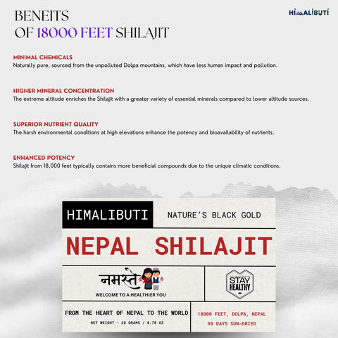 HIMALIBUTI NEPAL SHILAJIT - DOLPA, NEPAL. 18000 FEET, 90 DAYS SUN-DRIED. ( NEPAL IMPORTED )