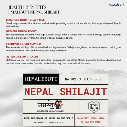 HIMALIBUTI NEPAL SHILAJIT - DOLPA, NEPAL. 18000 FEET, 90 DAYS SUN-DRIED. ( NEPAL IMPORTED )